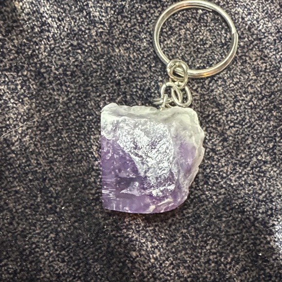 4 Amethyst Crystal Keychains NWOT - FREE SHIPPING - Picture 5 of 5